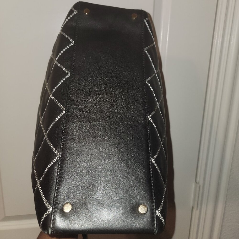 π RARE KATE SPADE LEATHER QUILTED TOTE with KATE SPADE DUST BAG BUNDLE - Picture 9 of 10